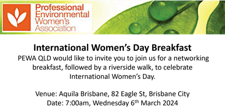 PEWA QLD International Women's Day Breakfast 2024 primary image