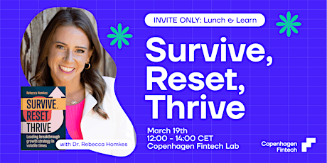 Book Launch in Copenhagen: Survive Reset Thrive with Rebecca Homkes  primärbild