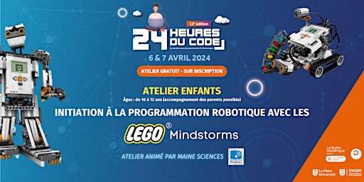 Imagem principal de #24HDUCODE 2024  Atelier Enfants :Programmation robot avec LEGO® Mindstorms