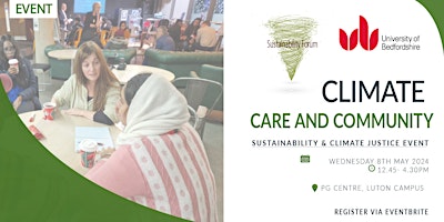 Imagem principal do evento University of Bedfordshire UN SDG Event  2024: Climate, Care & Community