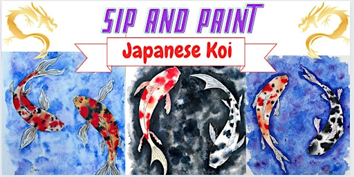 Imagem principal do evento Sip & Paint ‘Japanese Koi’
