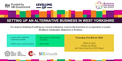 Setting up an Alternative Business: West Yorkshire – March