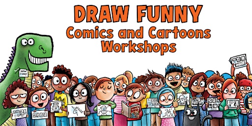 Imagem principal de Draw Funny, Comics and Cartooning Workshops for Students 7+