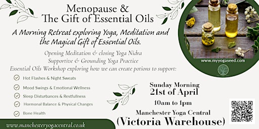 Menopause. A Morning Retreat. The Gift of Essential Oils. primary image