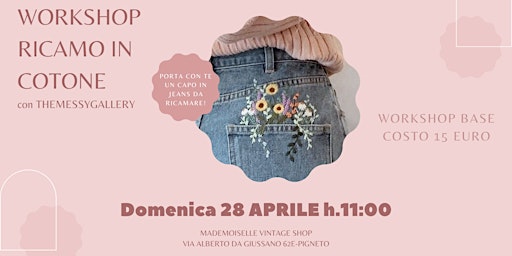 Imagem principal do evento Workshop di RICAMO IN COTONE