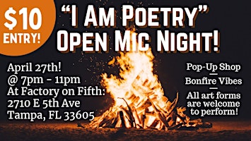 Imagem principal do evento “I Am Poetry” Open Mic Show!