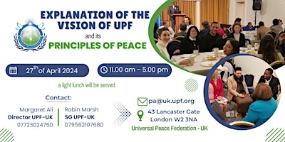 Imagem principal do evento Universal Peace Federation's Principles of Peace