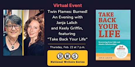 Virtual Tickets to Twin Flames: Burned! Survivor and Cult Expert Speak Out primary image