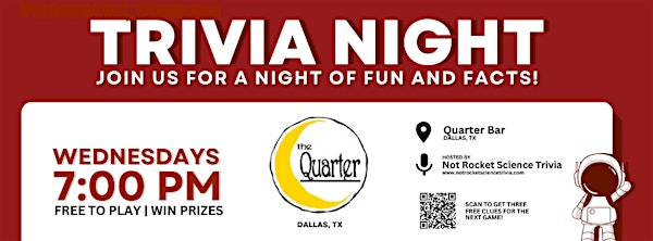 Quarter Bar Trivia Night
