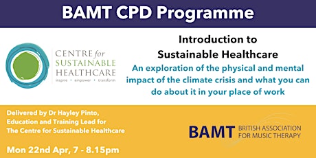 Introduction to Sustainable Healthcare