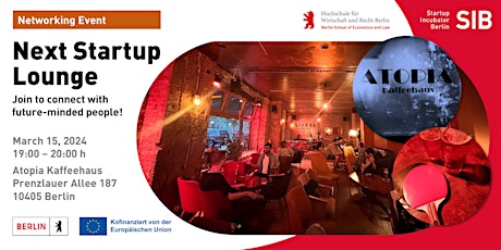 Hauptbild für Next Startup Lounge @Atopia Kaffeehaus