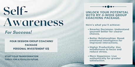 Imagen principal de Self-Awareness for Success: Group Coaching Package