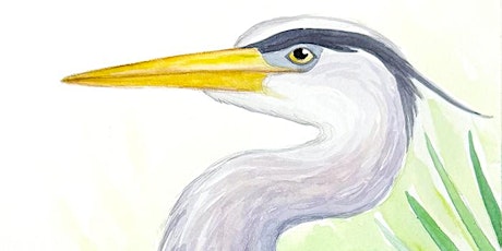Watercolor Art Class | The Great Blue Heron primary image