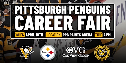 Imagem principal do evento Pittsburgh Penguins Career Fair Presented by TeamWork Online