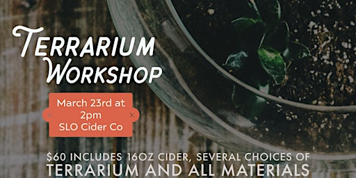 Terrarium Workshop at SLO Cider primary image