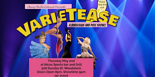 Imagem principal do evento VarieTease- A Burlesque and Pole Show