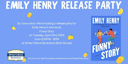 Imagem principal do evento Emily Henry Release Party!