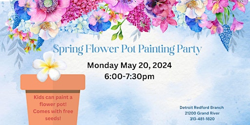 Spring Flower Pot Painting Party  primärbild