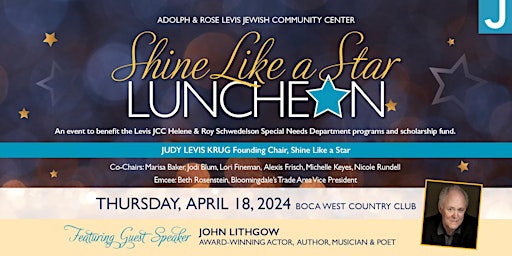 Imagem principal do evento Adolph & Rose Levis JCC Shine Like a Star Luncheon