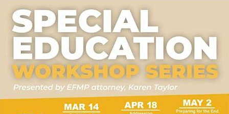 Special Education Workshop Series: Addressing Challenging Behaviors at School primary image