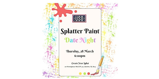 Primaire afbeelding van USO Date Night Splatter Paint Night (Piedmont)