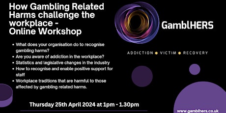 Reducing Gambling Harm in the Workplace - Online Workshop