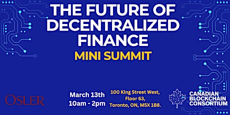 Image principale de The Future of Decentralized Finance - Mini Summit