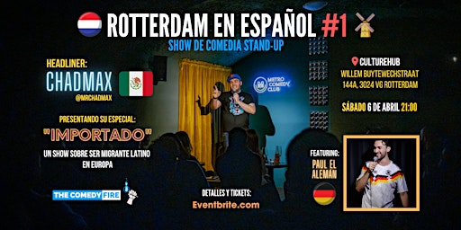 Imagem principal do evento Rotterdam en Español #1 - Un show de comedia stand-up en tu idioma