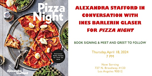 Hauptbild für Alexandra Stafford in Conversation for Pizza Night