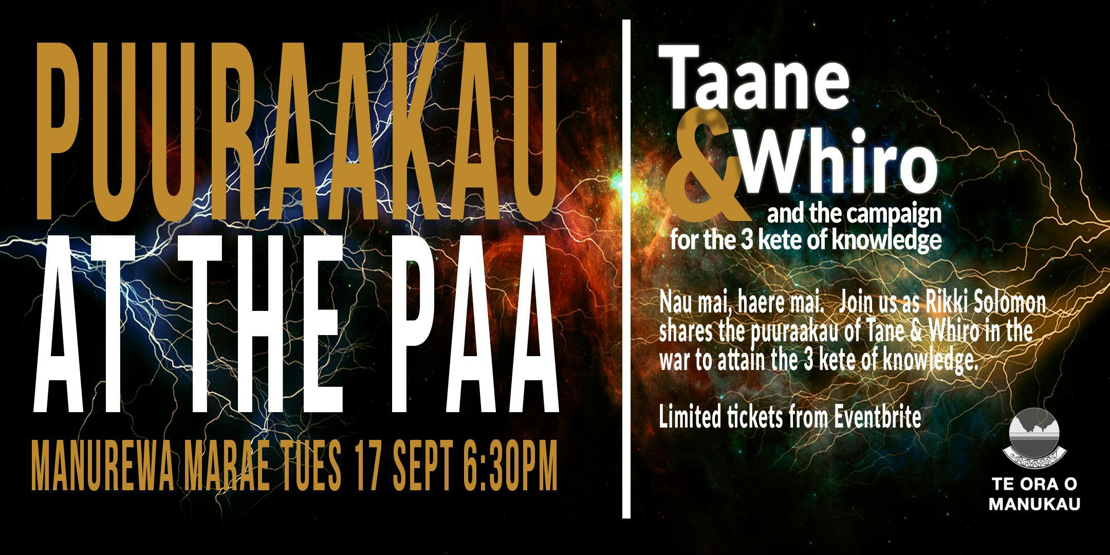 Puurakau at the Paa : Taane & Whiro