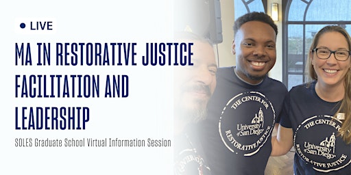 Immagine principale di University of San Diego MA in Restorative Justice - Virtual Info Session 