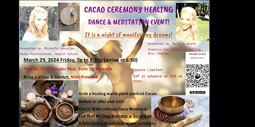 Cacao Esctatic Dance & Deep Meditation with sound healing & reiki primary image