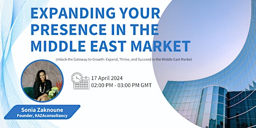 Imagen principal de WEBINAR: Expanding your Presence in the Middle East Market