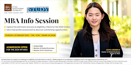 Study Abroad | MBA Info Session with SP Jain School of Global Management primary image