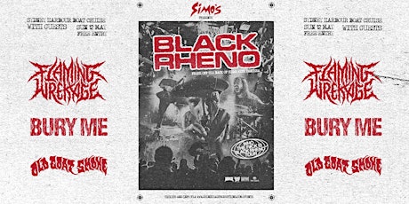Primaire afbeelding van Simo's Presents - Black Rheno With Guests Flaming Wreckage + More