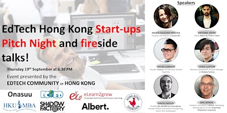EdTech Hong Kong Start-ups Pitch Night and fireside talks! M primary image