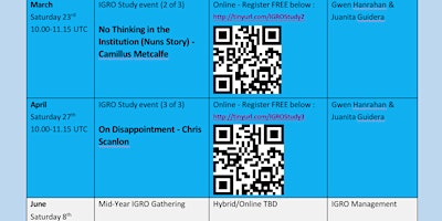 Irish Group Relations Organisation - Study Event series online (3of3) primary image