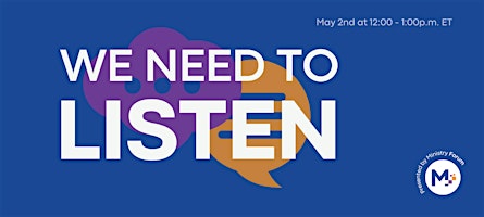 Primaire afbeelding van We Need To Listen - May 2, 2024