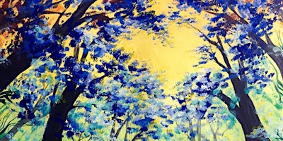 Imagen principal de Blue Mystical Trees in Love - Paint and Sip by Classpop!™