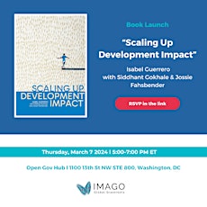 Book Launch: Scaling Up Development Impact primary image