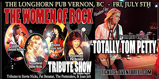 Primaire afbeelding van THE WOMEN OF ROCK Hosted By TOTALLY TOM PETTY SHOW BAND