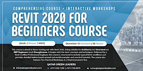 Revit 2020 Beginners Course (Arch / Struc / MEP)- QR 2,000 primary image