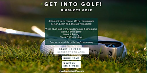Get into Golf - 5 week course for Adults primary image