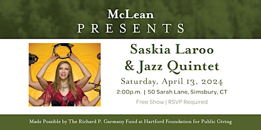 Hauptbild für McLean Presents Saskia Laroo & Jazz Quintet