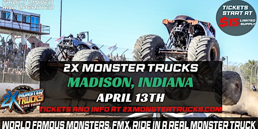 Immagine principale di 2X Monster Trucks Live Madison, IN 