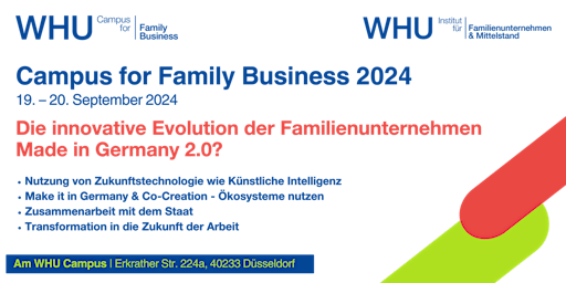 Image principale de WHU Campus for Family Business 2024