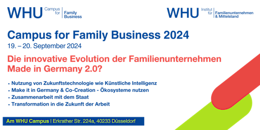 Immagine principale di WHU Campus for Family Business 2024 