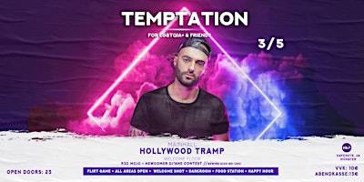 Hauptbild für Temptation Flirt Edition, 3.5.24 w/ Hollywood Tramp, Puls Club Münster