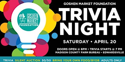 Imagem principal do evento Goshen Market Foundation Trivia Night