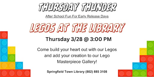 Imagen principal de Thursday Thunder: Legos at the Library